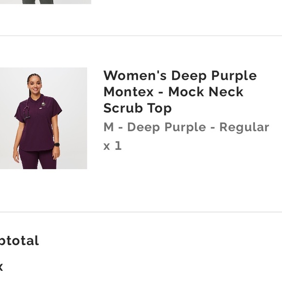 FIGS Deep Purple Medium TOP - Picture 1 of 1